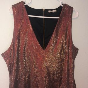 Shimmer V-Neck Dress